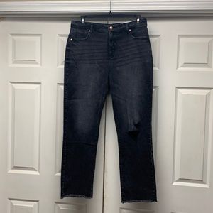 Loft Tall, Black, High Rise, Straight Crop Jeans